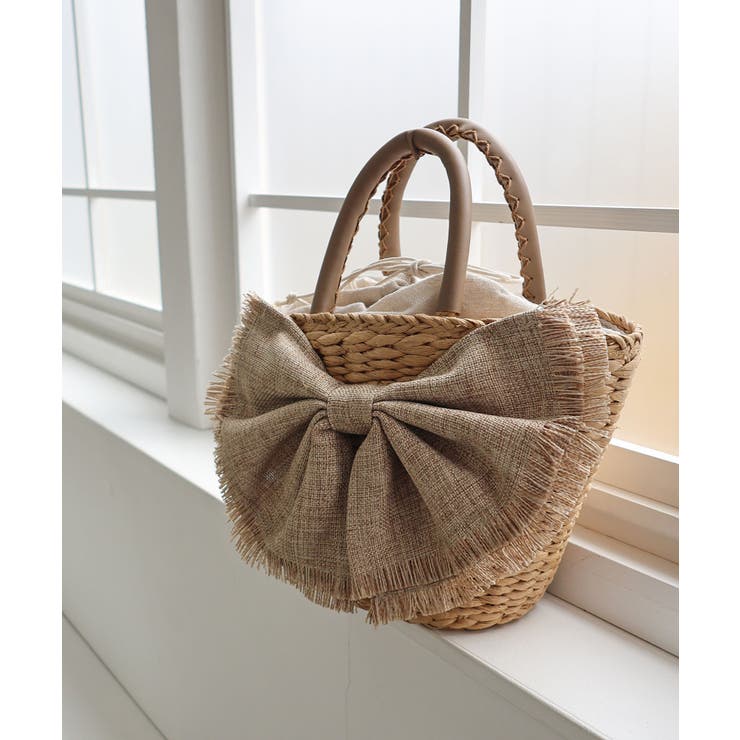 【デイリー/カゴバッグ/ミディアムサイズ】リボンかごバッグ | TRYSIL | 詳細画像14 