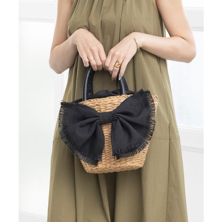 【デイリー/カゴバッグ/ミディアムサイズ】リボンかごバッグ | TRYSIL | 詳細画像3 