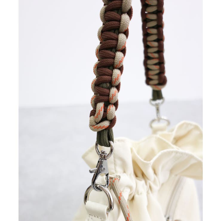 【ミディアムサイズ レジャー オールシーズン】パラコードハンドル2way巾着バッ… | TRYSIL | 詳細画像12 