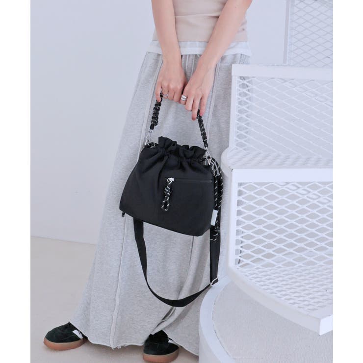 【ミディアムサイズ レジャー オールシーズン】パラコードハンドル2way巾着バッ… | TRYSIL | 詳細画像7 