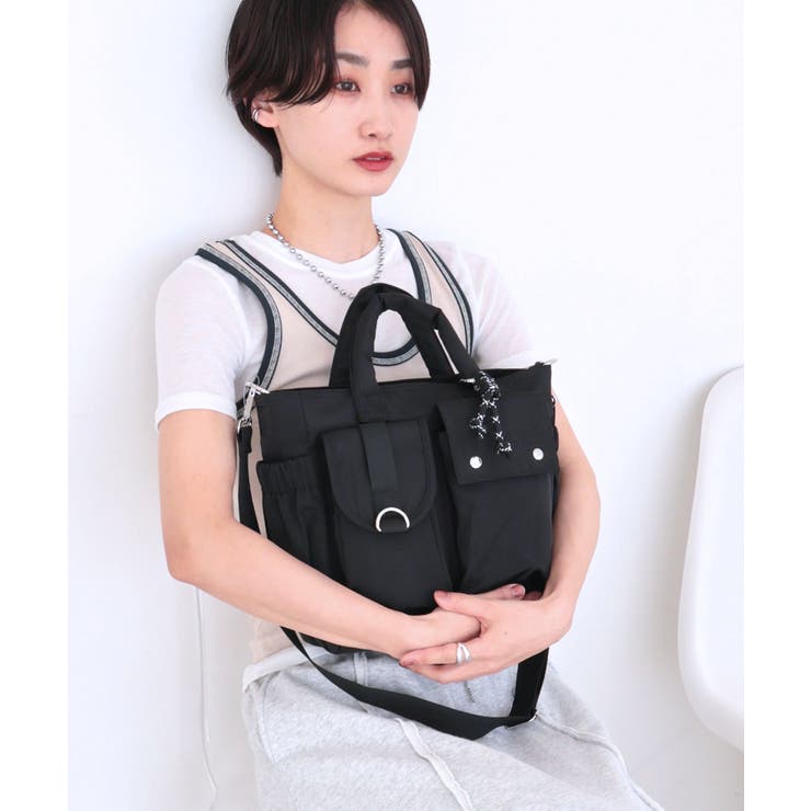 【2way/デイリー/オールシーズン】マルチポケット2wayトートバッグ | TRYSIL | 詳細画像6 