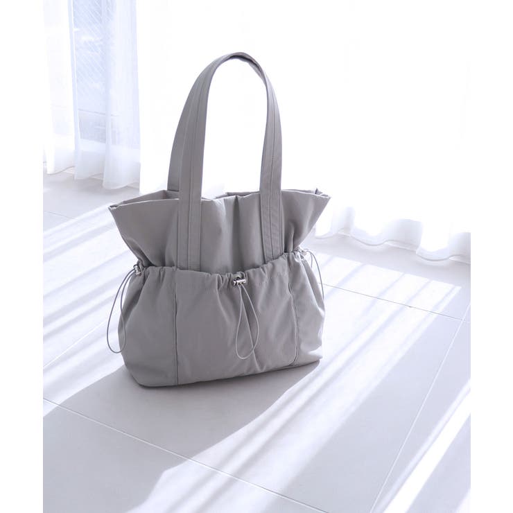 グレー | ギャザーポケットトートバッグ | TRYSIL