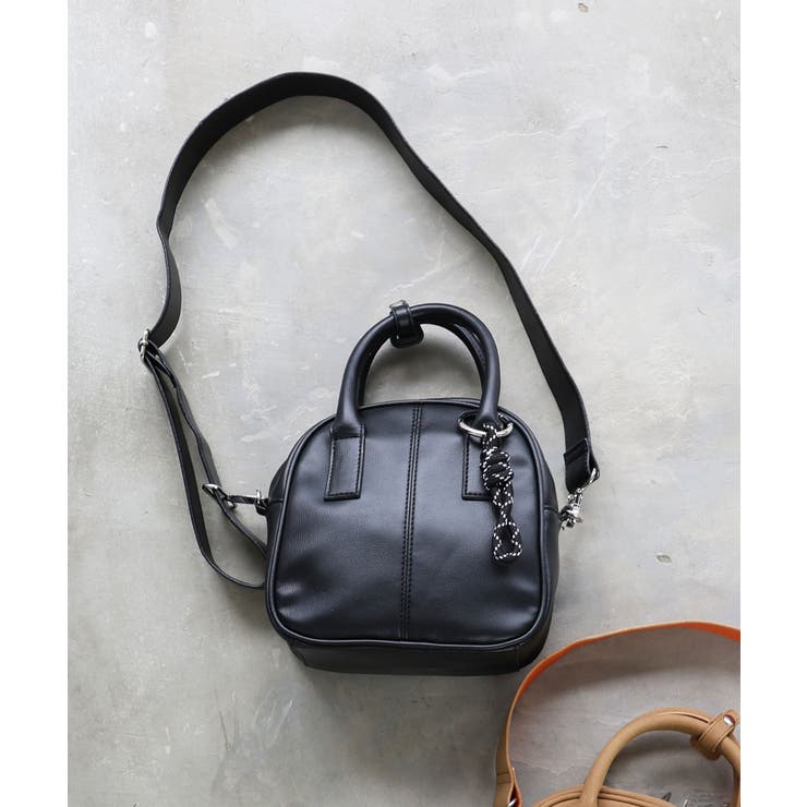 ブラック | チャーム付きミニボストン | TRYSIL