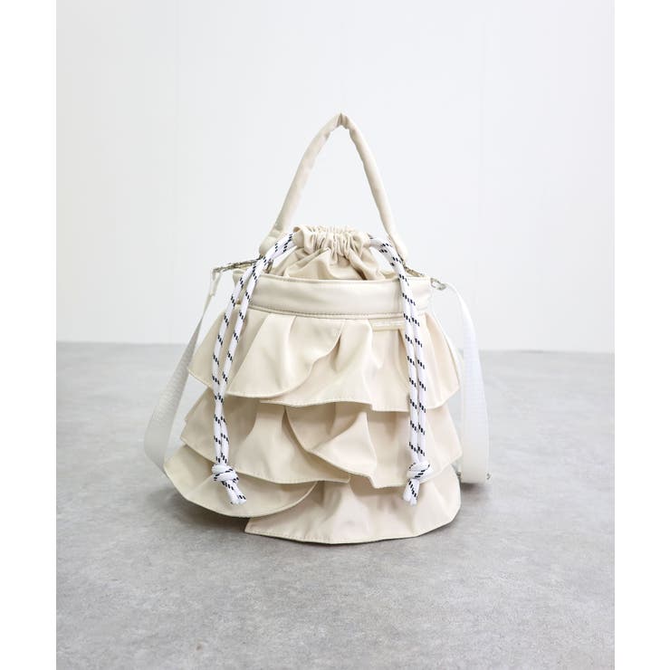 【2way/デイリー/オールシーズン】2wayフリル巾着バッグ | TRYSIL | 詳細画像14 