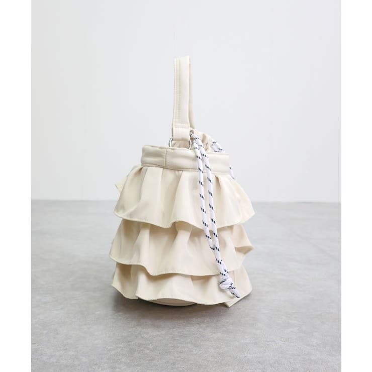 【2way/デイリー/オールシーズン】2wayフリル巾着バッグ | TRYSIL | 詳細画像19 