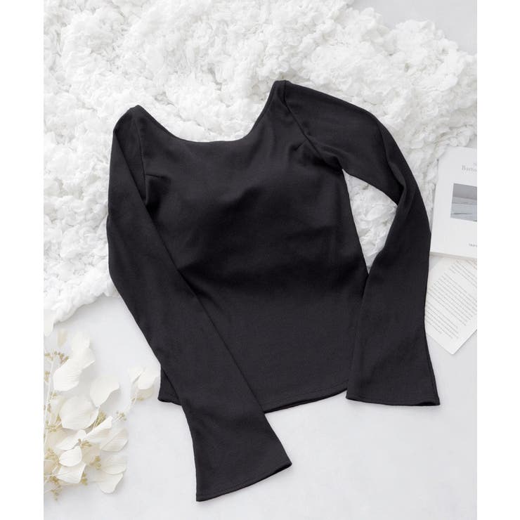 1.5倍盛りを叶えるリブ長袖ブラトップ 袖フレア 袖メロウ | tu-hacci  | 詳細画像22 