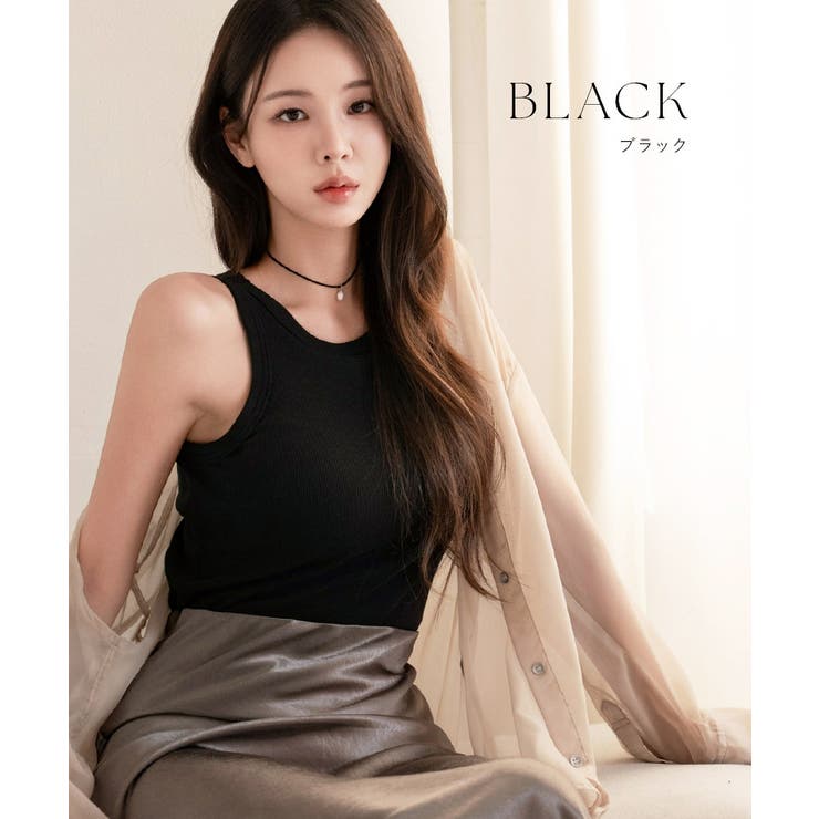《楽盛りブラトップ》ブラモネ アメリカンスリーブリブタンクトップ | tu-hacci  | 詳細画像16 