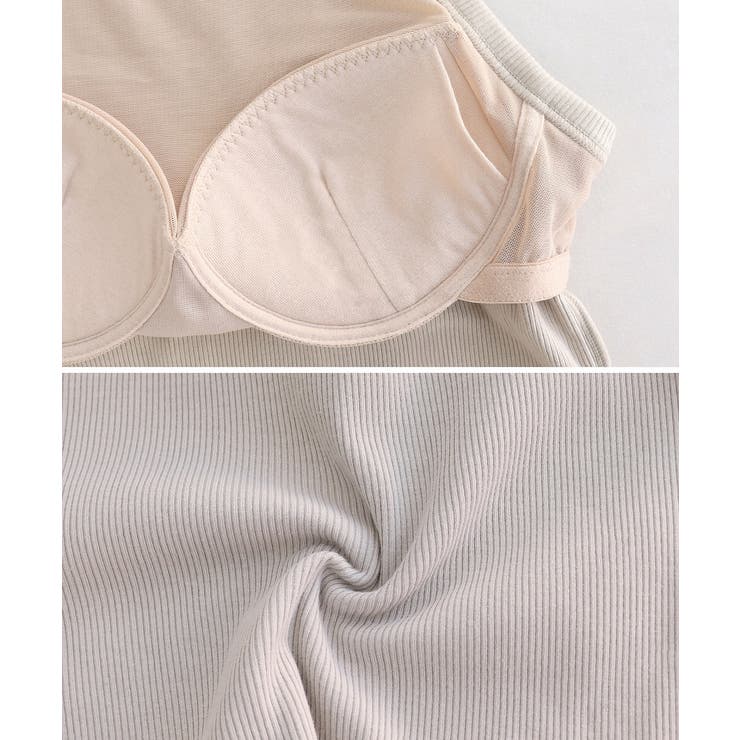 《楽盛りブラトップ》ブラモネ アメリカンスリーブリブタンクトップ | tu-hacci  | 詳細画像19 