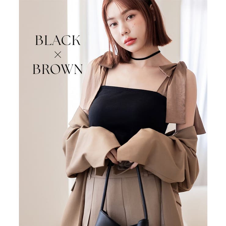 肩リボンカップ付きトップス《BRAmone Fashion Glamorous》 | tu-hacci  | 詳細画像19 
