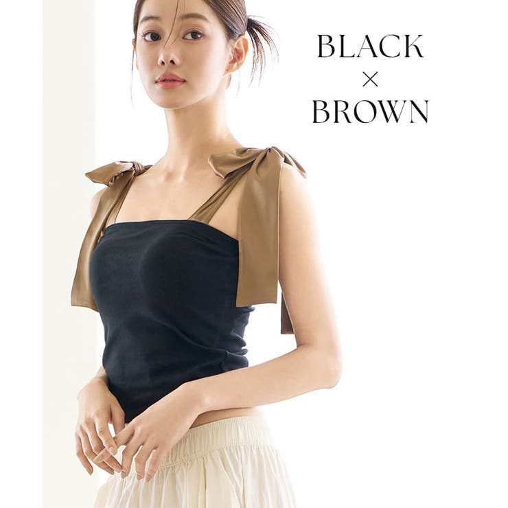 肩リボンカップ付きトップス《BRAmone Fashion Glamorous》 | tu-hacci  | 詳細画像19 