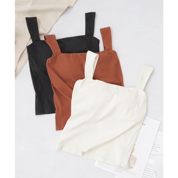 スクエアネックリブブラトップ《BRAmone Fashion Glamorous… | tu-hacci  | 詳細画像23 