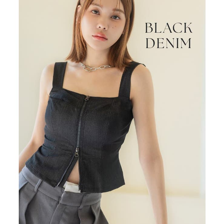 ジップデニムカップ付きビスチェ《BRAmone Fashion Glamorou… | tu-hacci  | 詳細画像15 