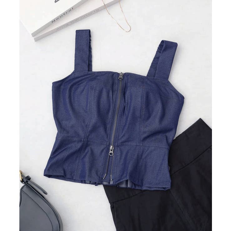 ジップデニムカップ付きビスチェ《BRAmone Fashion Glamorou… | tu-hacci  | 詳細画像22 