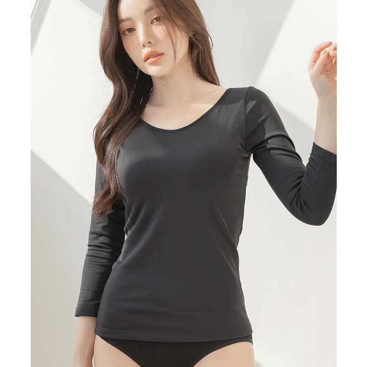 裏起毛 カップ付きインナー 長袖[品番：THCU0001915]｜tu-hacci