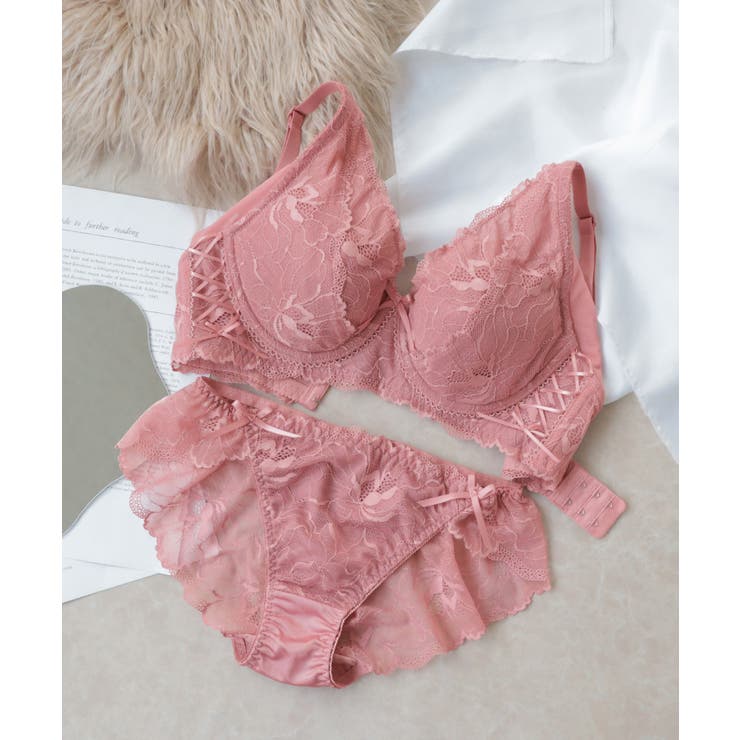 ピンク | 胸を小さく見せる着痩せブラ 胸が小さく見えるブラ 小さく見せる | tu-hacci 