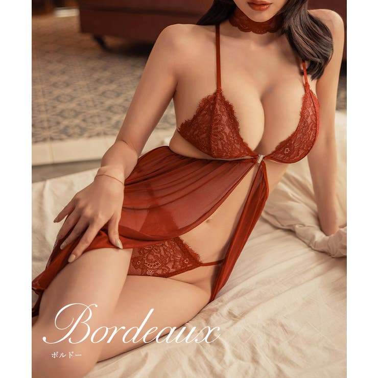 シャルムチュールベビードール＆サイドリボンTバックショーツ＆レースチョーカー | tu-hacci  | 詳細画像12 