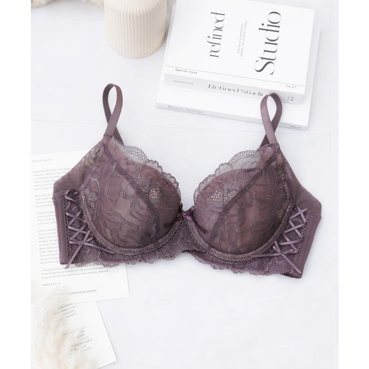 《Bra Jelly》ピオニーレースアップブラ 苦しくないソフト補正ブラ | tu-hacci  | 詳細画像25 