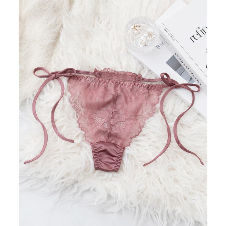 ピオニーレースTバックショーツ ブラック アッシュブラウン | tu-hacci  | 詳細画像6 