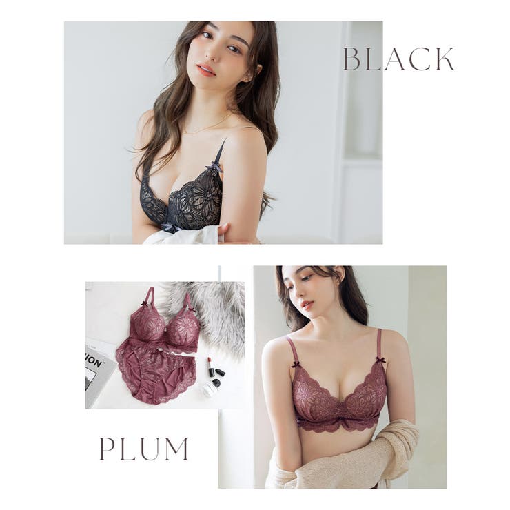 vivanteダリアレースブラ&ショーツ 補正ブラに見えない脇肉撃退ブラ モカ | tu-hacci  | 詳細画像17 