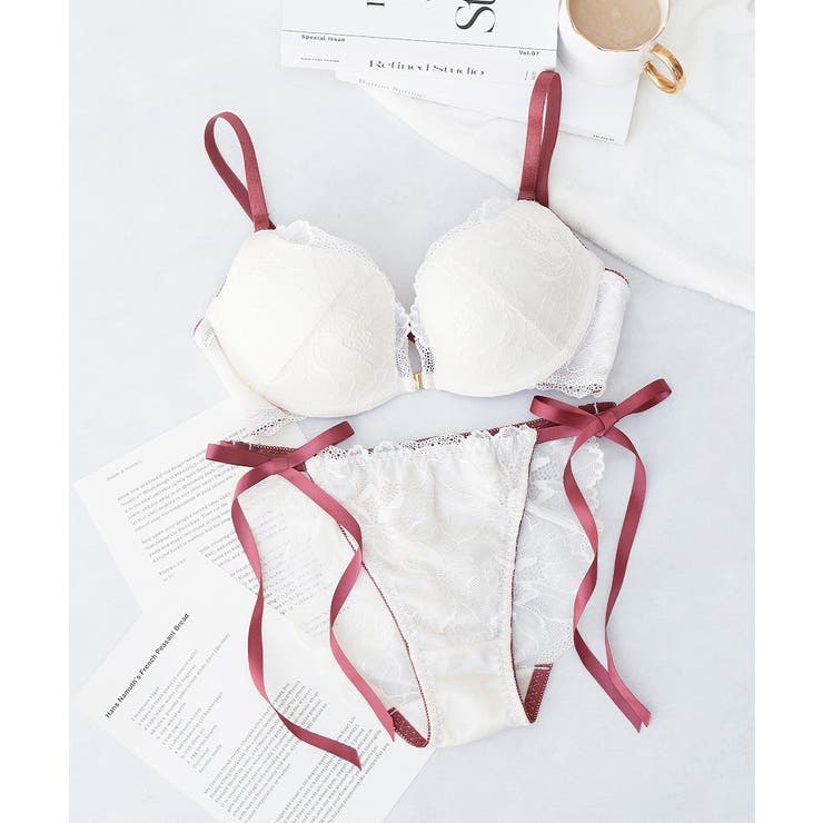 ピオニーレースフロントホックブラ&ショーツ フロントホック ブラジャー | tu-hacci  | 詳細画像29 