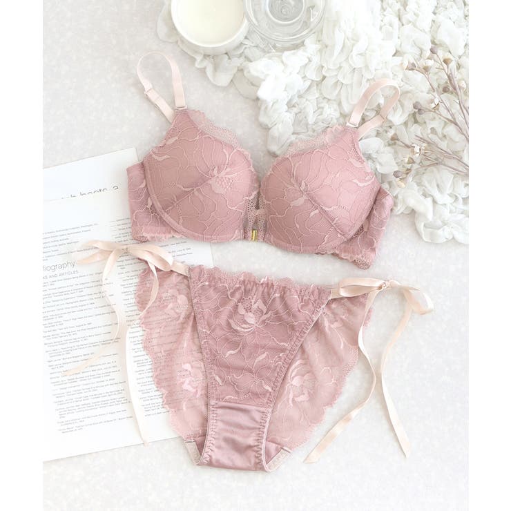 ピオニーレースフロントホックブラ&ショーツ フロントホック ブラジャー | tu-hacci  | 詳細画像25 