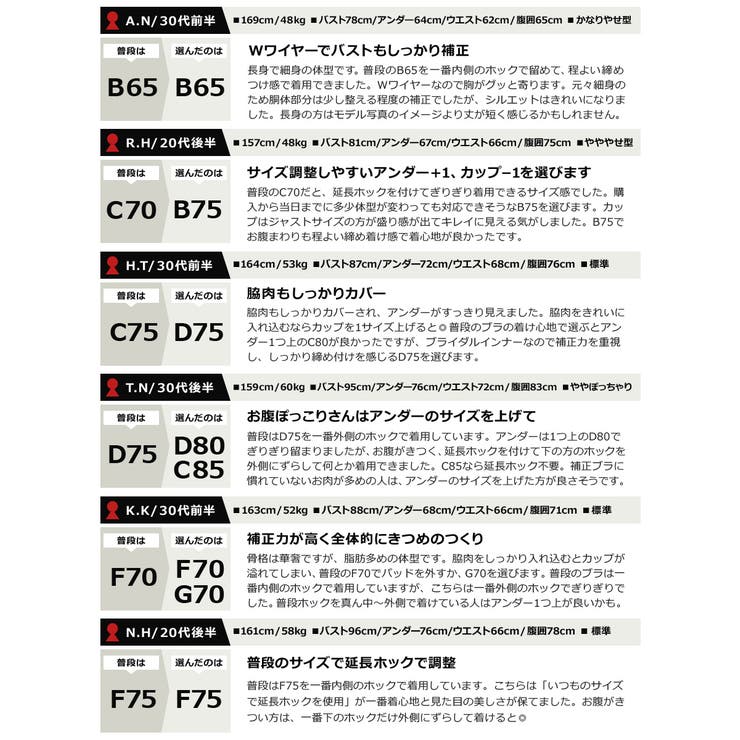 ブライダルインナー 4点セット A70～D85[品番：THCU0001127]｜tu