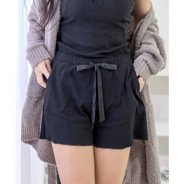 ルームウェア ショートパンツリブレースキャミソールお揃いショートパンツ リブ[品番：THCU0003224]｜tu-hacci  （ツーハッチ）のレディースファッション通販｜SHOPLIST（ショップリスト）