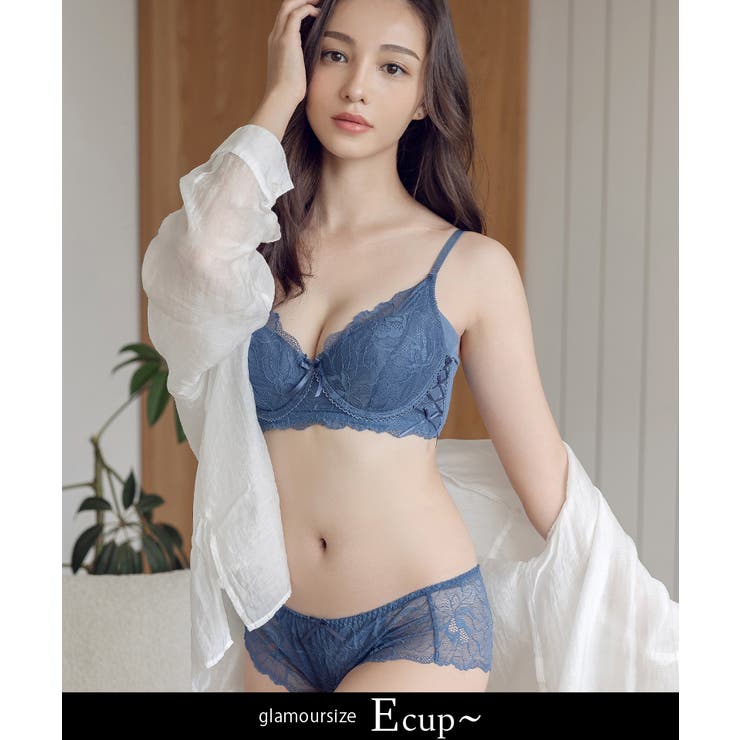 ダークブルー/Aタイプ(レースバックショーツ) | ショーツが選べる！vivanteピオニーレースブラ&ショーツ | tu-hacci 