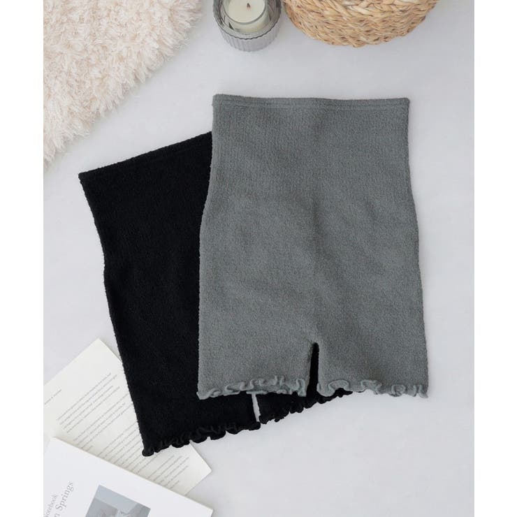 ブラック+チャコールグレー | もこもこはらまきパンツ2枚セット | tu-hacci 