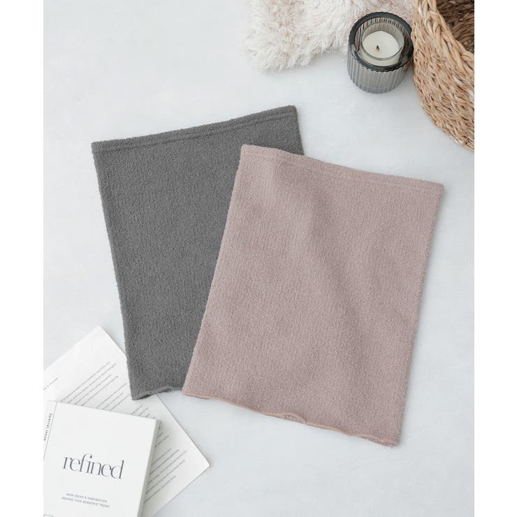 チャコールグレー+モーヴピンク | もこもこ腹巻き2枚セット | tu-hacci 