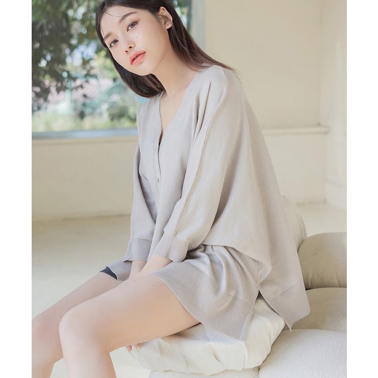 授乳ケープとしても使えるカーディガン 授乳ケープ グレージュ | tu-hacci  | 詳細画像28 