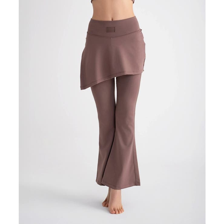 アッシュブラウン | 水陸両用 マルチフィットレギンス《スカート付きフレアType》 | tu-hacci 