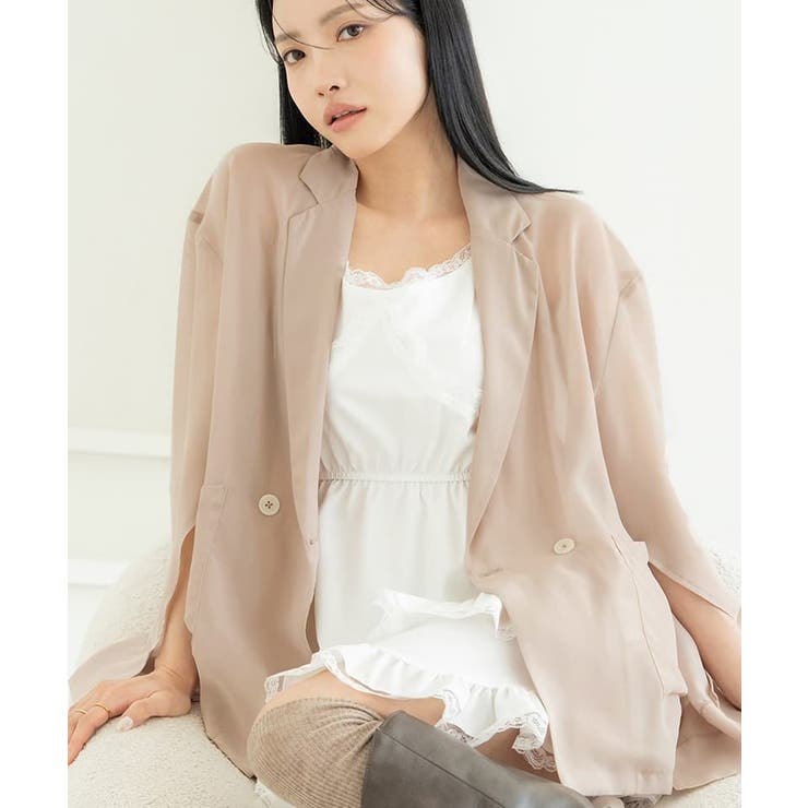 ベージュ | 接触冷感シアージャケット | tu-hacci 