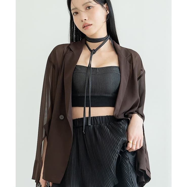 ダークブラウン | 接触冷感シアージャケット | tu-hacci 
