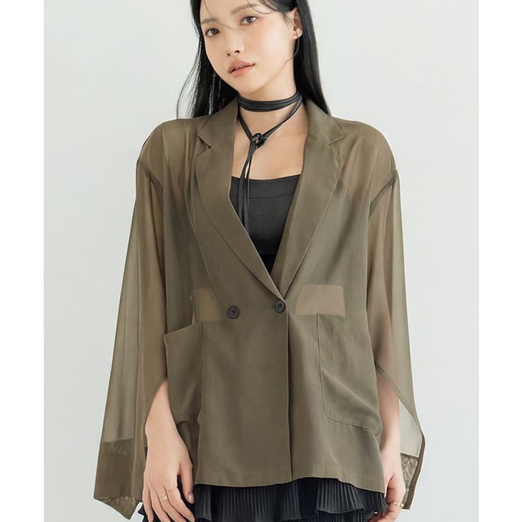 カーキ | 接触冷感シアージャケット | tu-hacci 