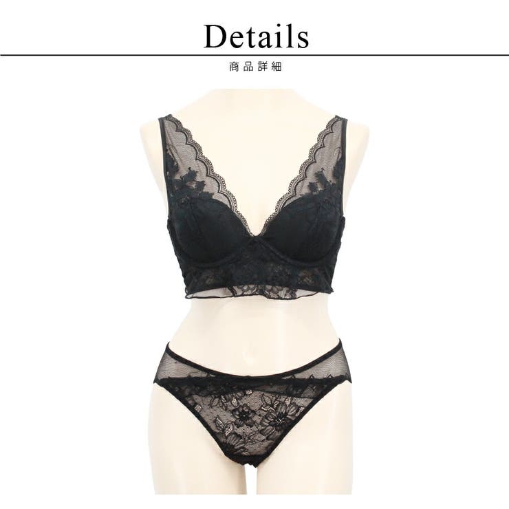 《ガーデニアヴェールブラ＆ショーツセット》 4color ブラック | tu-hacci  | 詳細画像11 