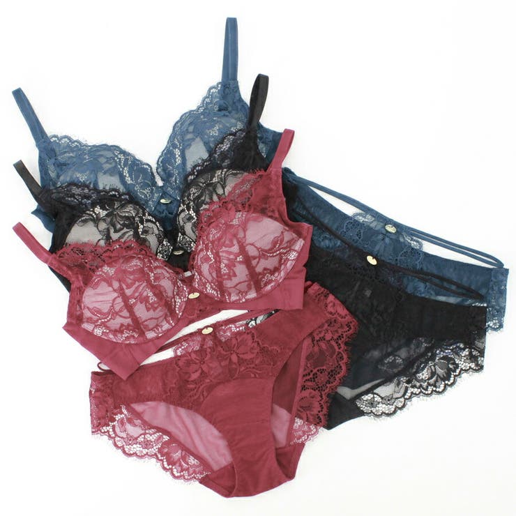 ブラ ショーツ カットオフアンダーヴィユローズブラ＆ショーツセット