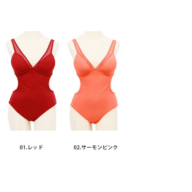 水着 カーヴィカットバックオープンワンピース 5color[品番