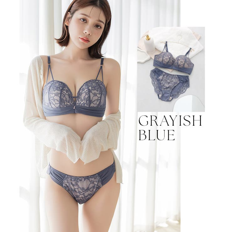 《モーニングルーティンブラ》ミスティフルールブラ&ショーツ【グラマーサイズ】 | tu-hacci  | 詳細画像17 