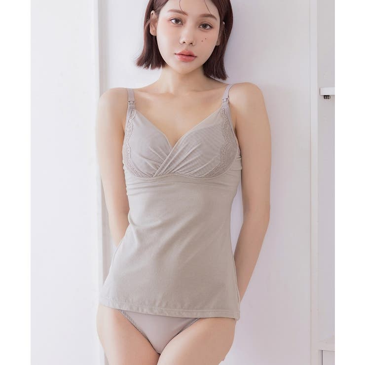 グレージュ | 2WAYカシュクール授乳ブラトップ | tu-hacci 