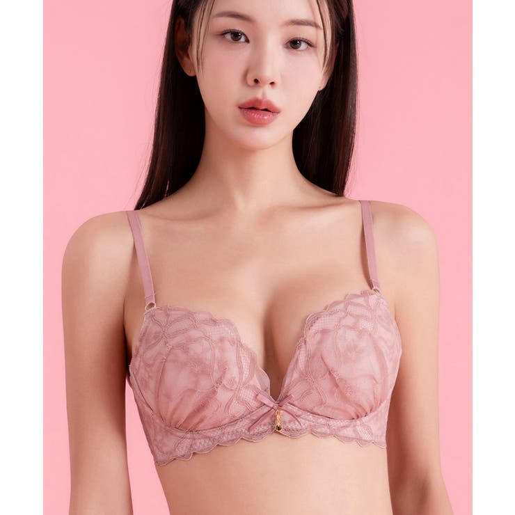 ピンク | 《ぷにぷにブラ》リボンレースブラ | tu-hacci 