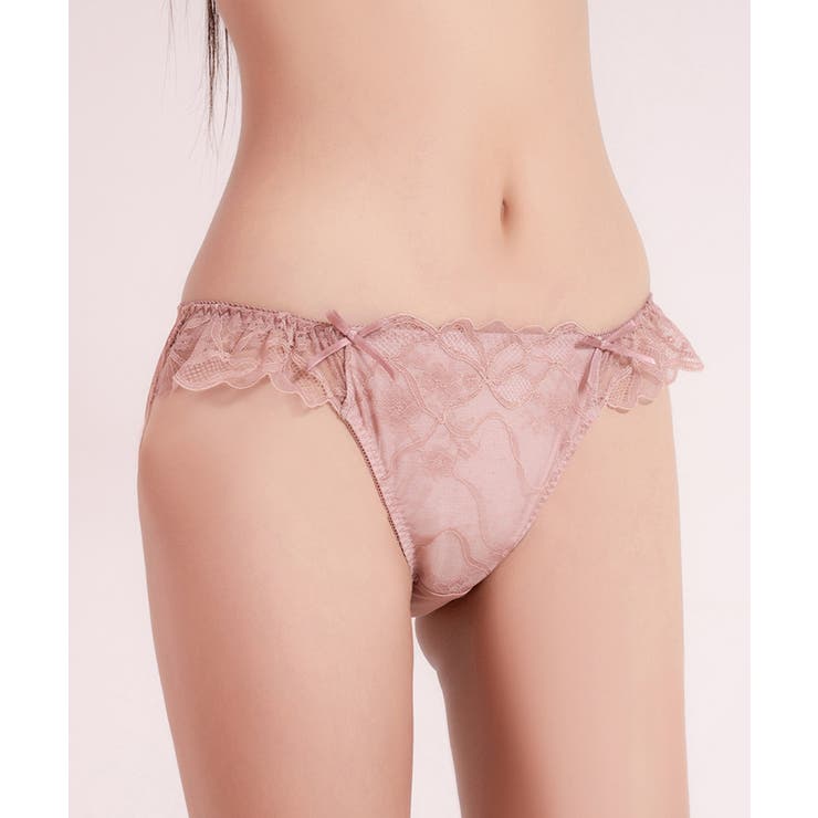 ピンク | 《ぷにぷにブラ》リボンレースフルバックショーツ | tu-hacci 