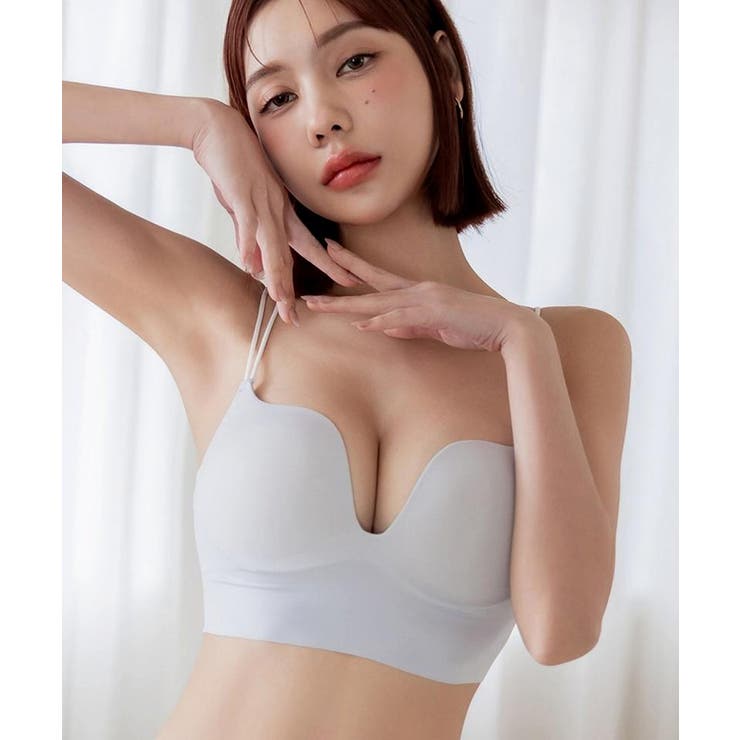 アイスブルー | ひびかないブラ MiSEL-ミセル- シームレス ノンワイヤーブラ | tu-hacci 