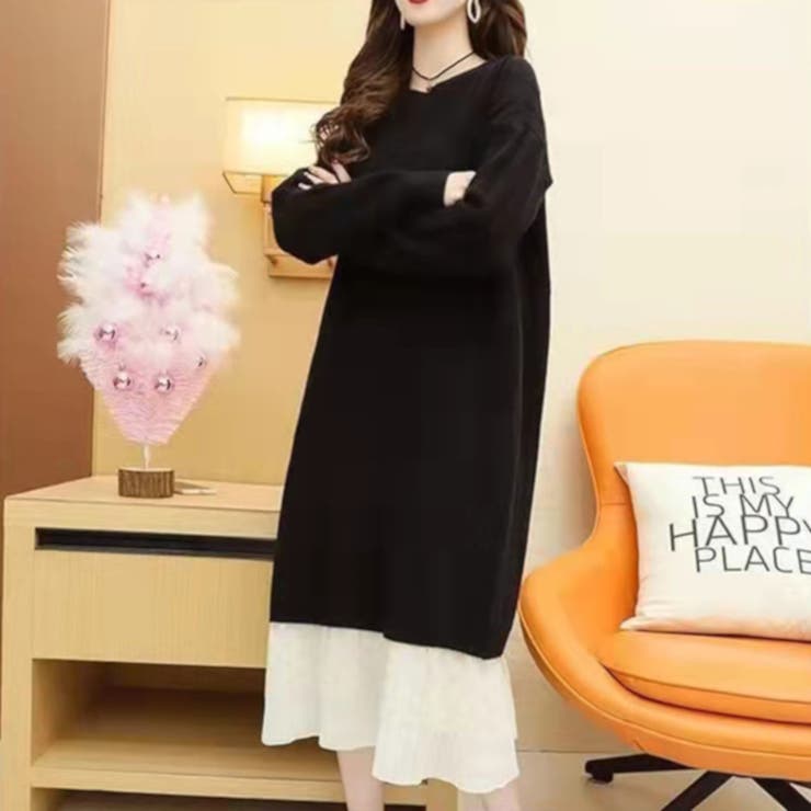 KAREN MILLEN ミディドレス ニット ワンピース 長袖 ベルト Karen Millen(カレンミレン) ワンピース・オールインワン