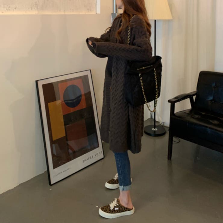 ニットカーディガン トップス 長袖 ロング丈 カーディガン レディース | TwoGates  | 詳細画像6 