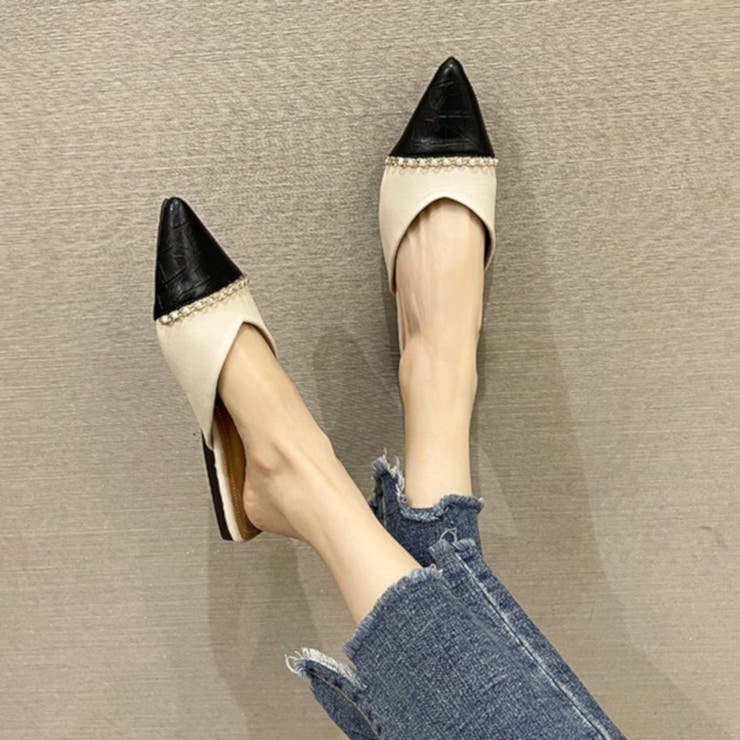 ブラック | ミュール サンダル フラットシューズ 靴 シューズ レディース | TwoGates 