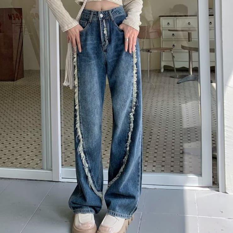 パンツ デニムパンツ ジーンズ ボトムス カジュアル レディース | TwoGates  | 詳細画像4 