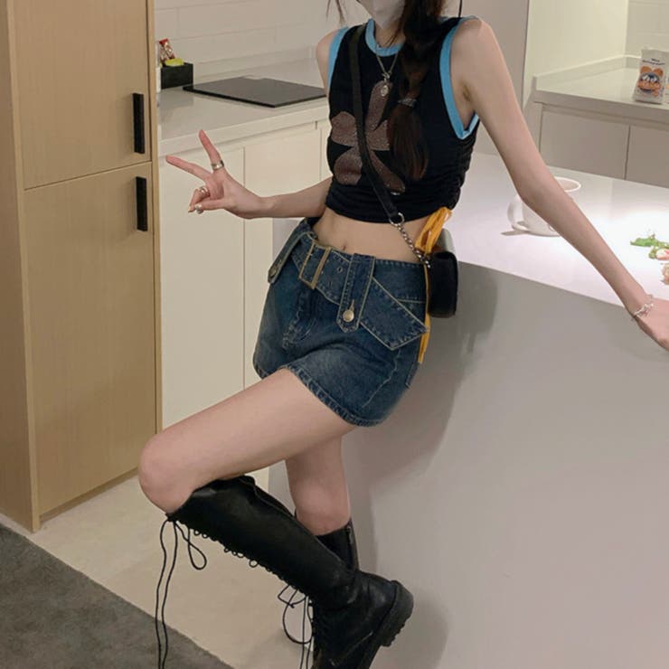スカート ミニスカート デニム スカート ベルト付 レディース スカート ミニスカート デニム スカート ベルト付 レディース