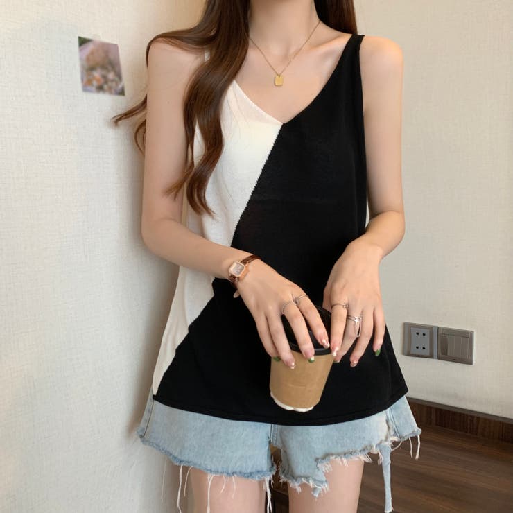カットソー トップス ノースリーブ カジュアル シンプル レディース | TwoGates  | 詳細画像3 