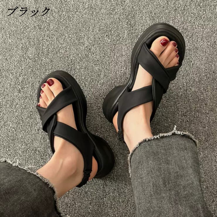 【セール】福袋のファッション通販 厚底サンダル サンダル 靴 シューズ カジュアル シンプル 23.0cm